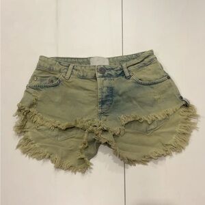 One teaspoon green shorts